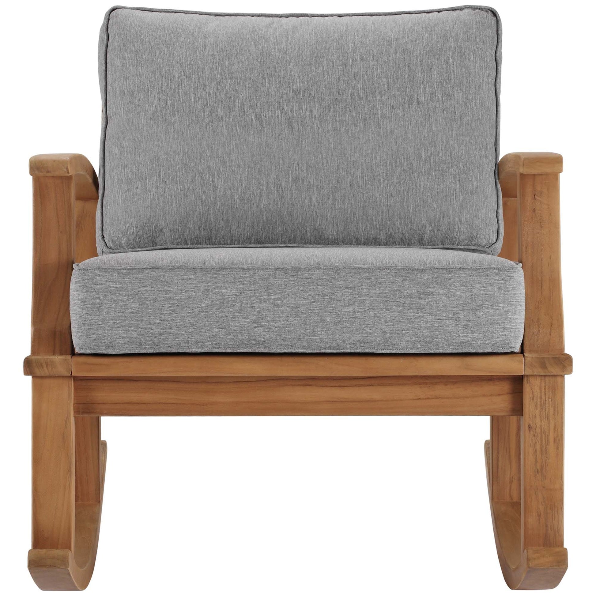 Marina Outdoor Patio Teak Rocking Chair in Natural Gray by Modway Rocking Chair Modway 