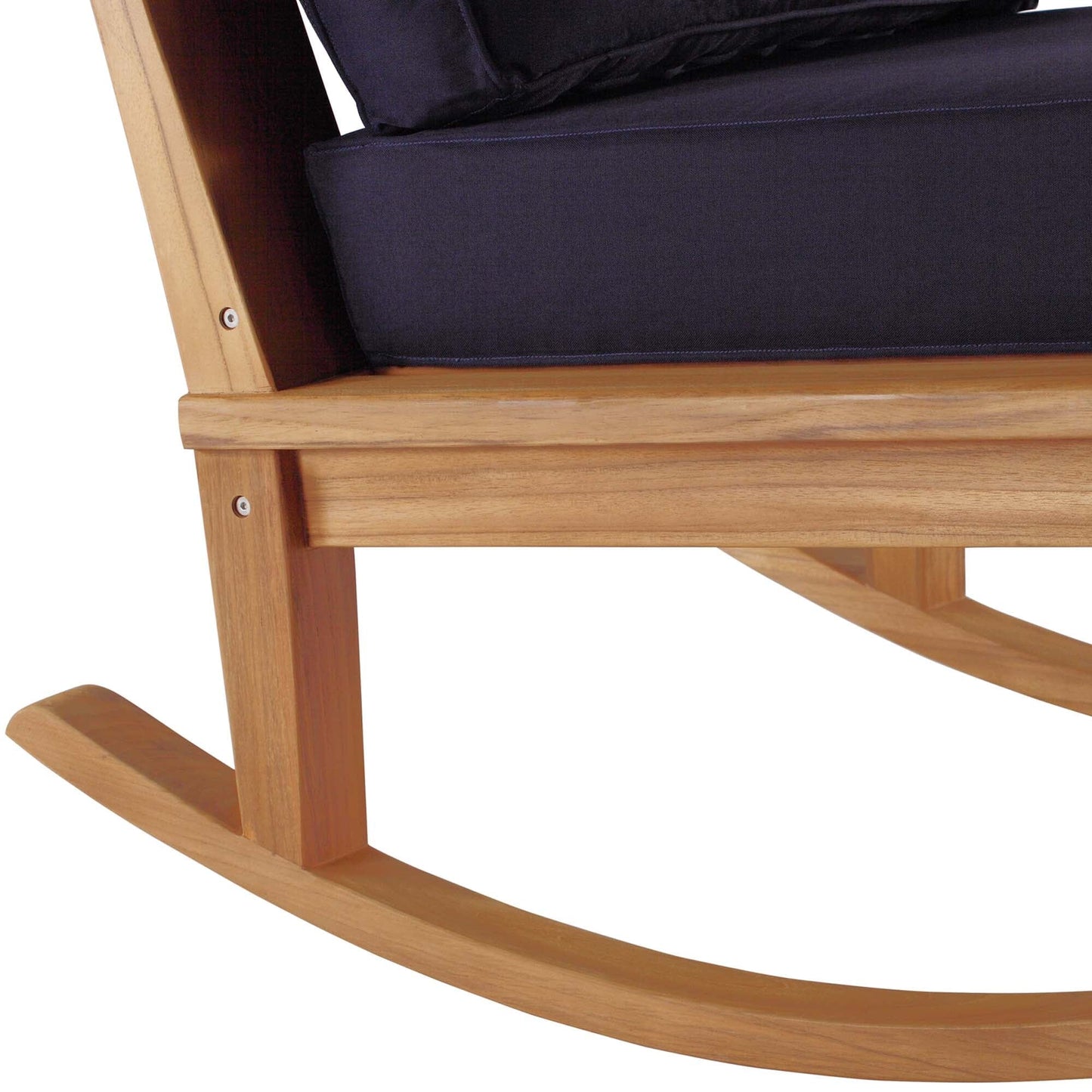 Marina Outdoor Patio Teak Rocking Chair in Natural Navy by Modway Rocking Chair Modway 