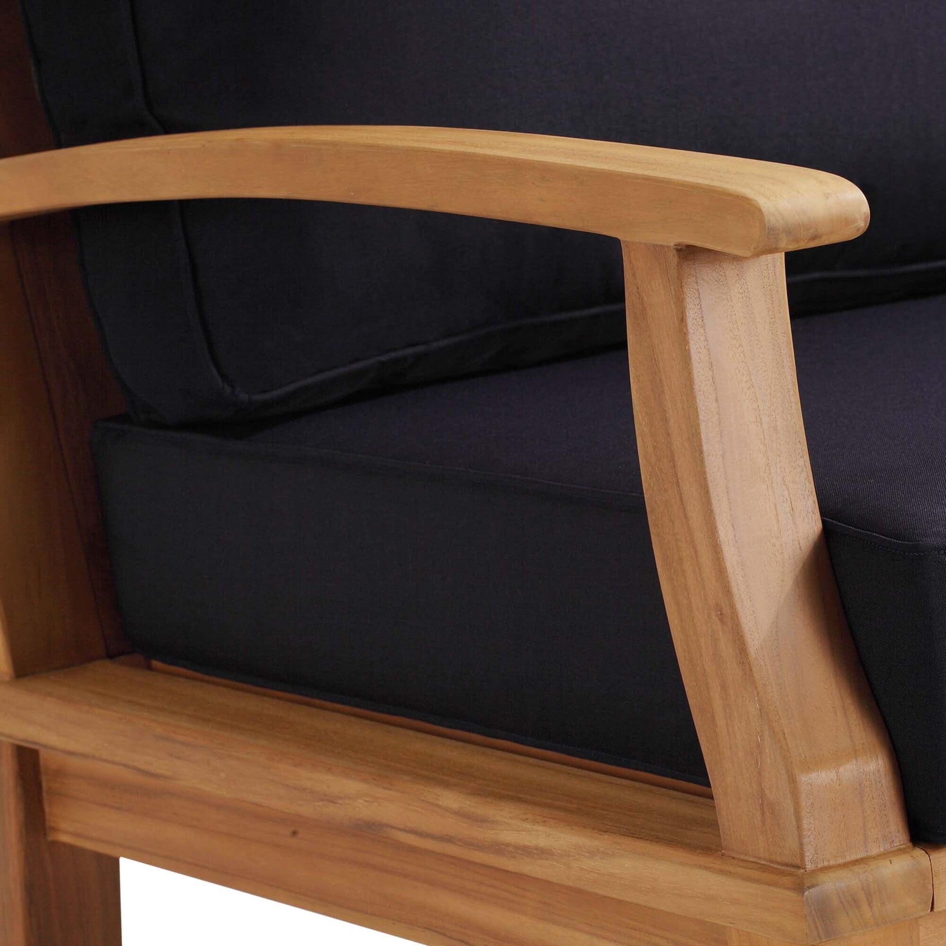 Marina Outdoor Patio Teak Rocking Chair in Natural Navy by Modway Rocking Chair Modway 