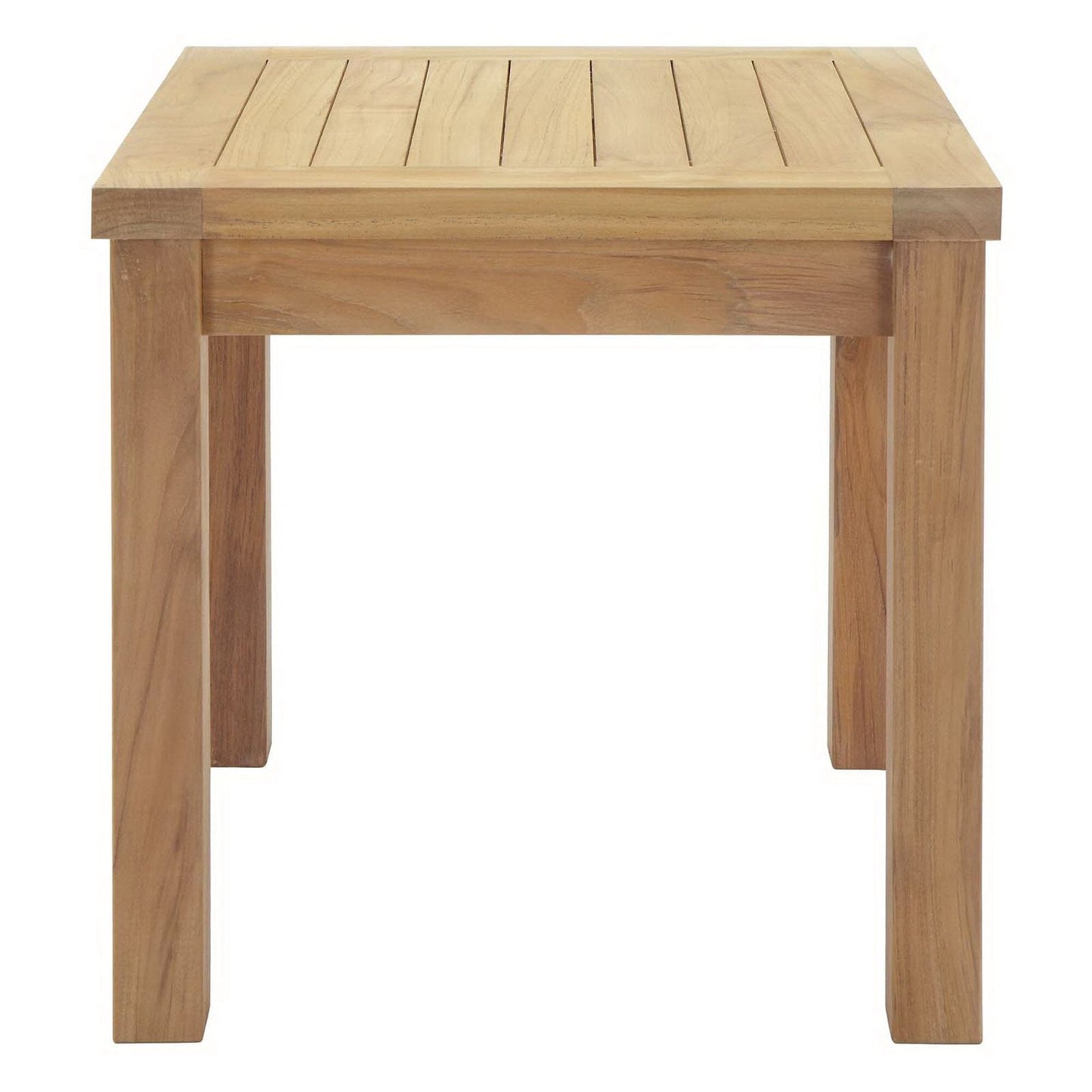 Marina Outdoor Patio Teak Side Table in Natural by Modway (1155) Side Table Modway 