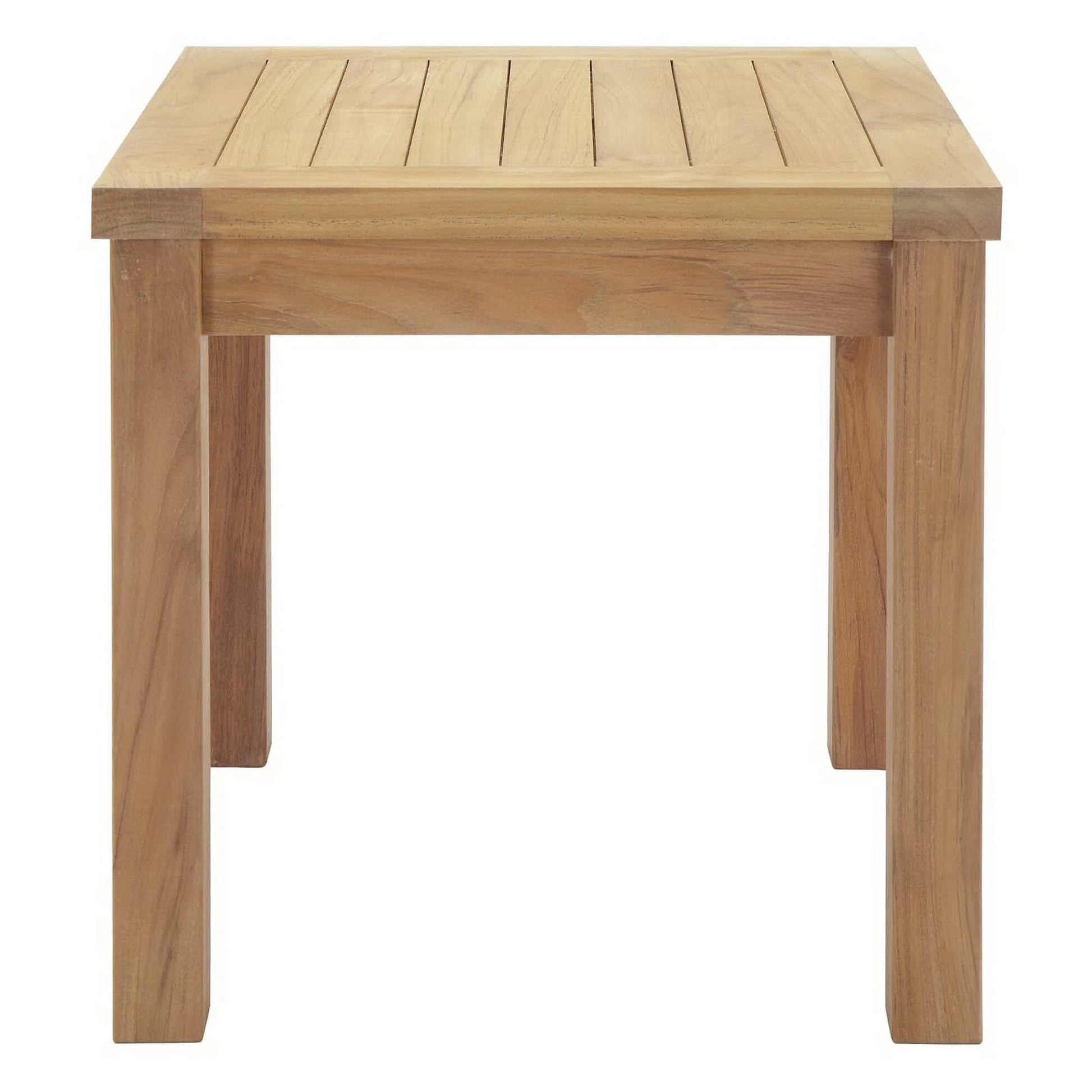 Marina Outdoor Patio Teak Side Table in Natural by Modway (1155) Side Table Modway 
