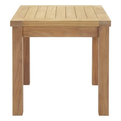 Marina Outdoor Patio Teak Side Table in Natural by Modway (1155) Side Table Modway 