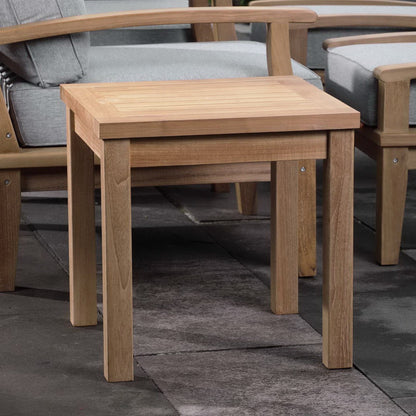 Marina Outdoor Patio Teak Side Table in Natural by Modway (1155) Side Table Modway 