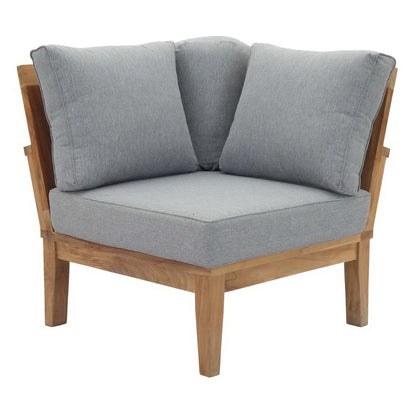 Marina Outdoor Patio Teak Sofa in Natural Gray by Modway (1146) Sectional Piece Modway 
