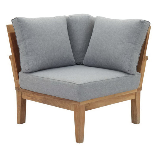 Marina Outdoor Patio Teak Sofa in Natural Gray by Modway (1146) Sectional Piece Modway 