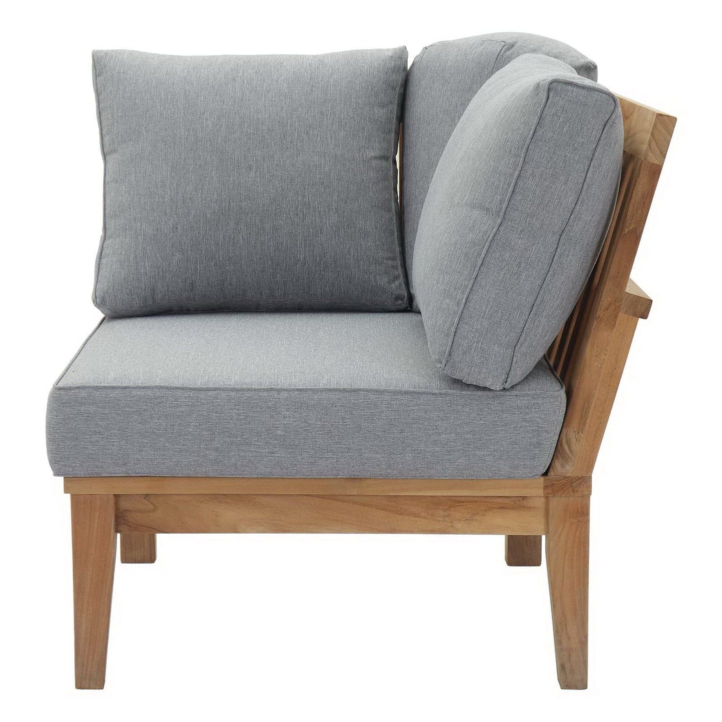 Marina Outdoor Patio Teak Sofa in Natural Gray by Modway (1146) Sectional Piece Modway 
