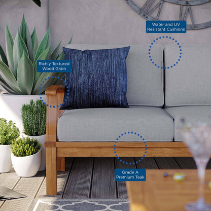 Marina Outdoor Patio Teak Sofa in Natural Gray by Modway (4176) Sofa Modway 
