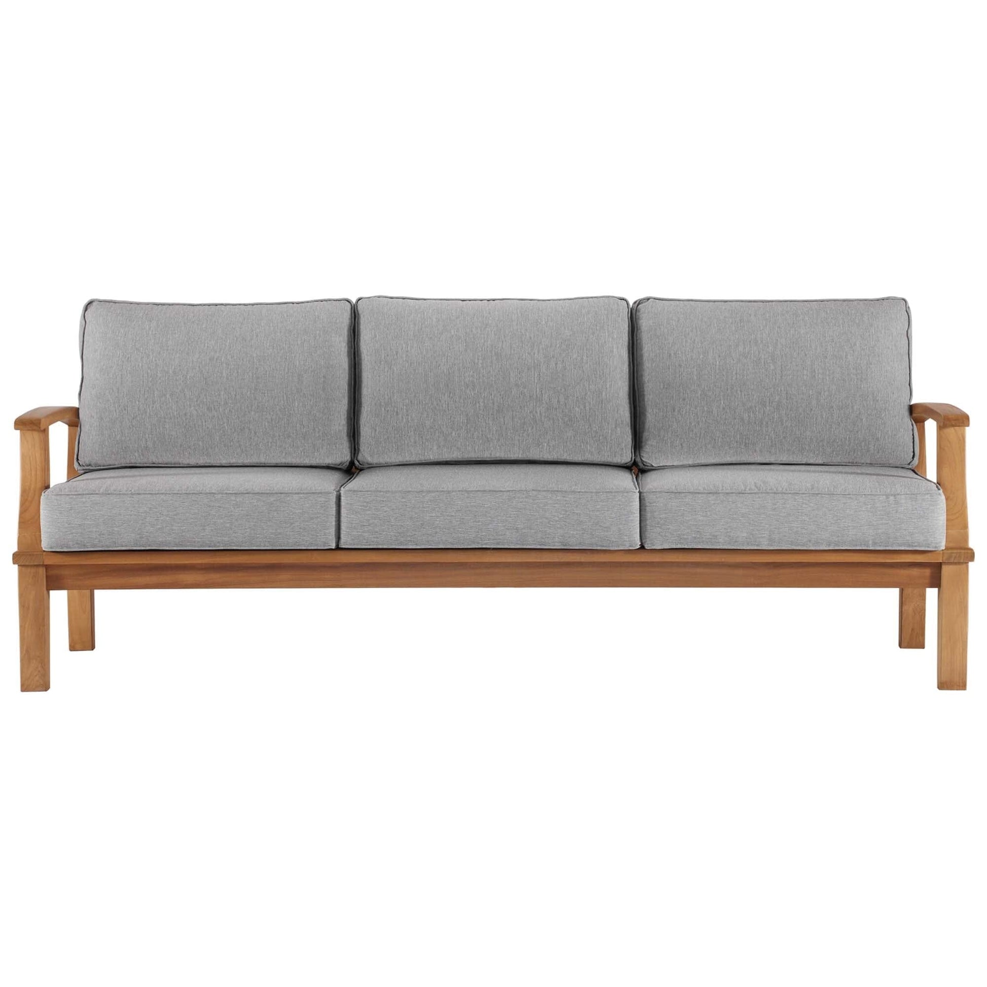 Marina Outdoor Patio Teak Sofa in Natural Gray by Modway (4176) Sofa Modway 