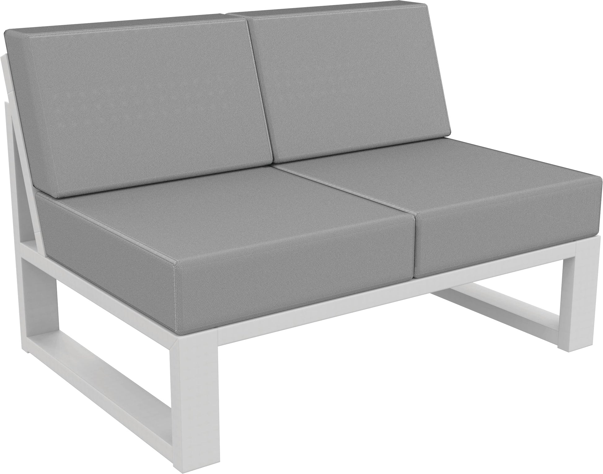 MIA Outdoor Deep Seating Double Armless Unit by Seaside Casual Outdoor Sectional Component Seaside Casual Furniture 