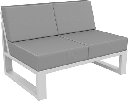 MIA Outdoor Deep Seating Double Armless Unit by Seaside Casual Outdoor Sectional Component Seaside Casual Furniture 