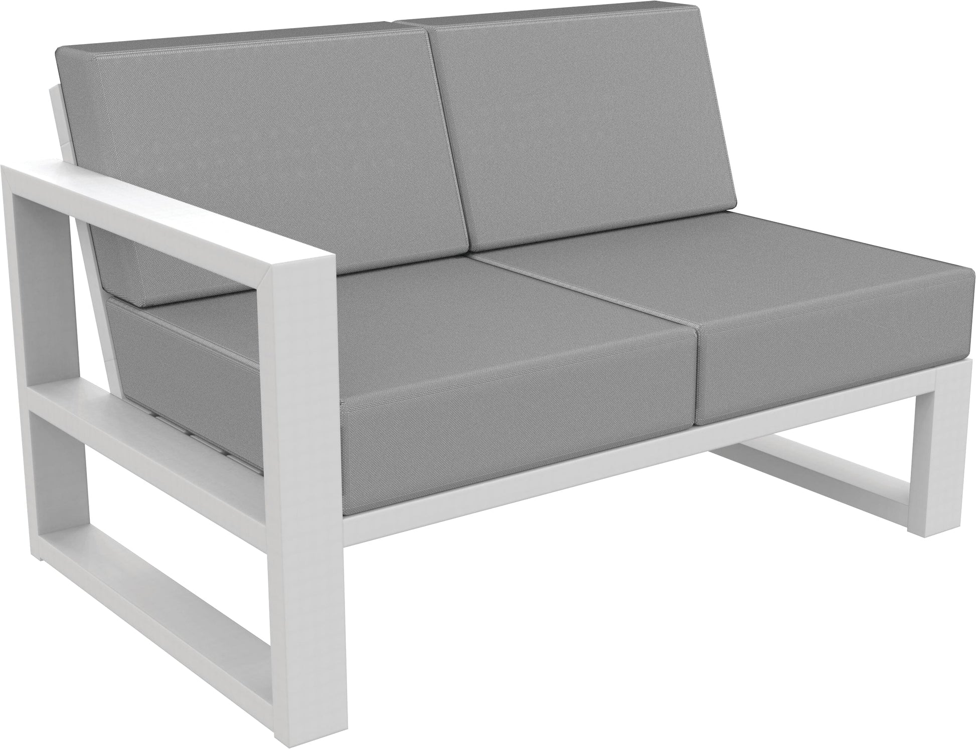 MIA Outdoor Deep Seating Double Left Arm (LAF) Unit by Seaside Casual Outdoor Sectional Component Seaside Casual Furniture Charcoal 