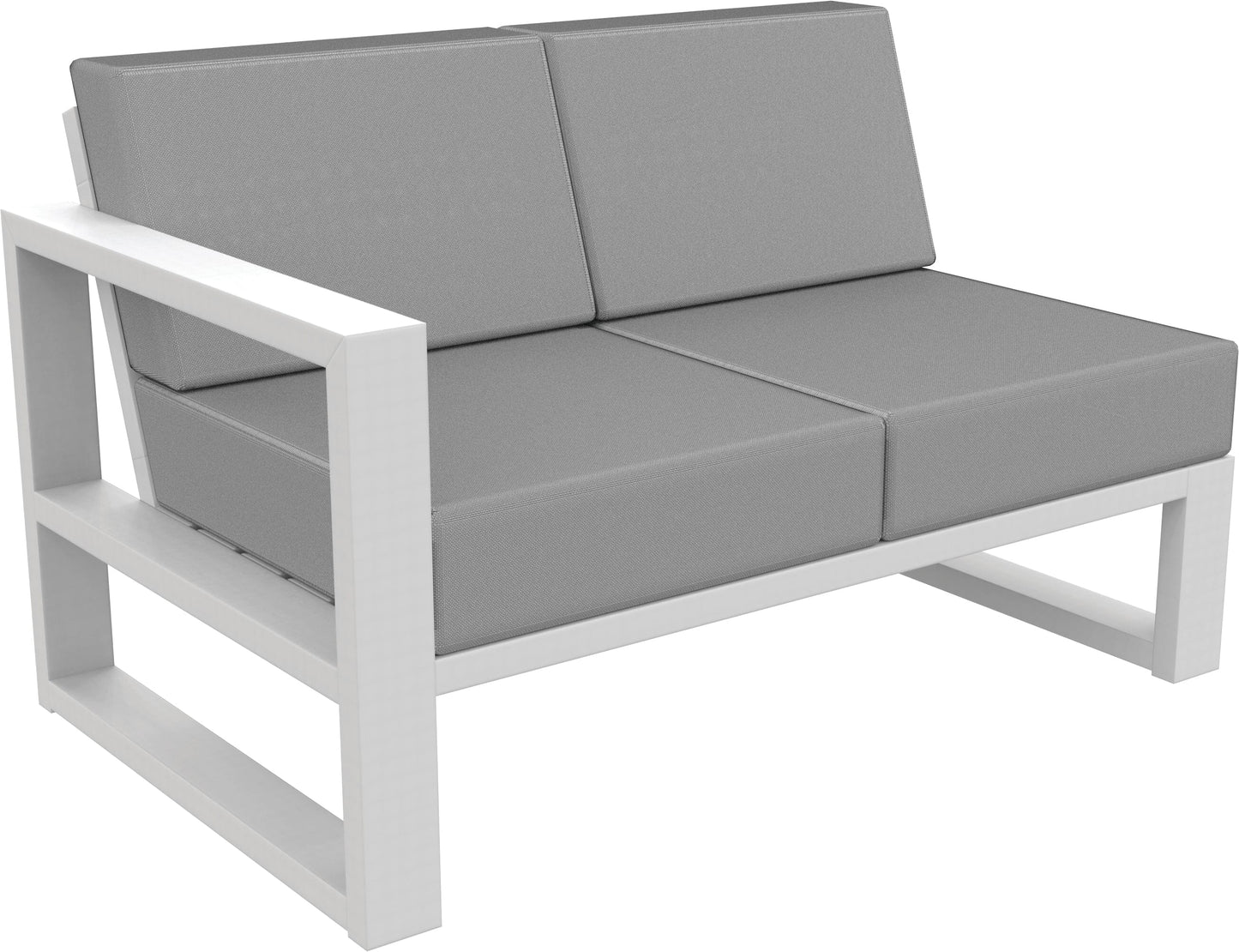 MIA Outdoor Deep Seating Double Left Arm (LAF) Unit by Seaside Casual Outdoor Sectional Component Seaside Casual Furniture Heathered-Smoke 