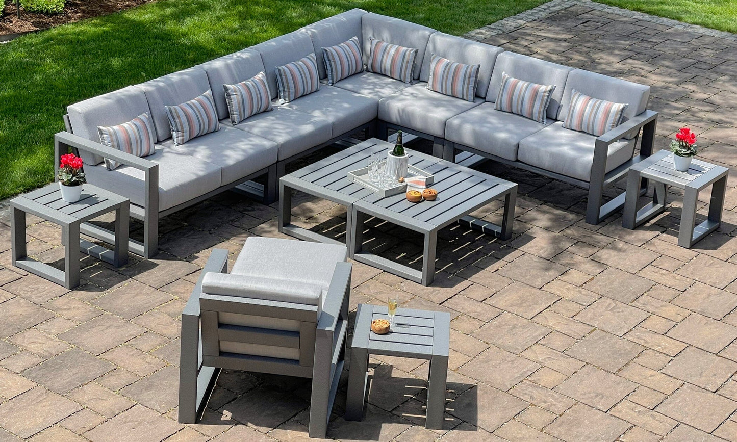 MIA Outdoor Deep Seating Left Arm (LAF) Unit (Cushions Included) by Seaside Casual Outdoor Sectional Component Seaside Casual Furniture 