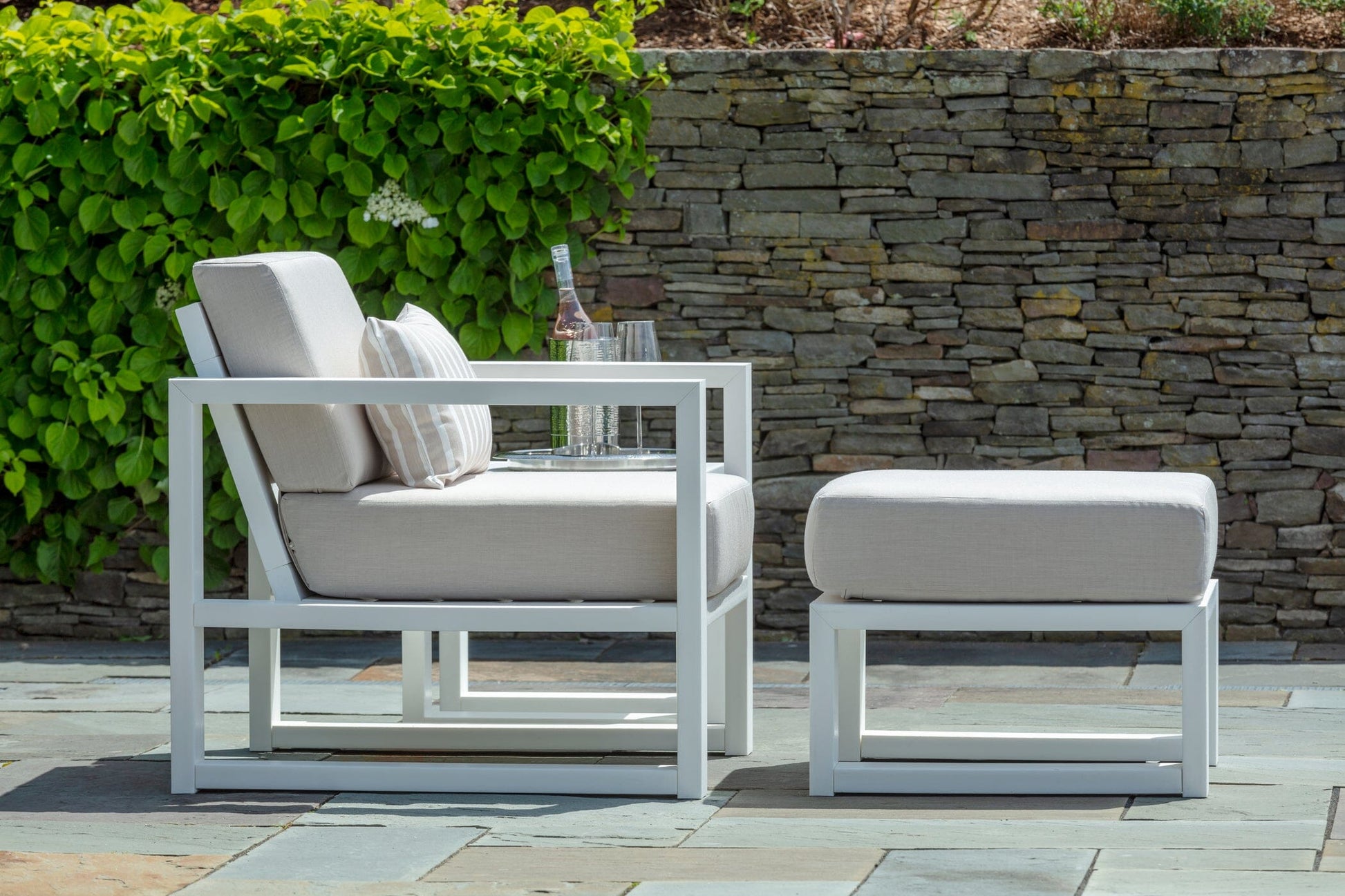 MIA Outdoor Deep Seating Ottoman (Cushion Included) by Seaside Casual Outdoor Ottoman Seaside Casual Furniture 