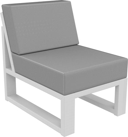 MIA Outdoor Deep Seating Single Armless Unit (Cushions Included) by Seaside Casual Outdoor Sectional Component Seaside Casual Furniture Heathered-Smoke 