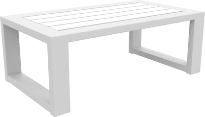 MIA Outdoor Modern Coffee Table by Seaside Casual Outdoor Coffee Tables Seaside Casual Furniture White 
