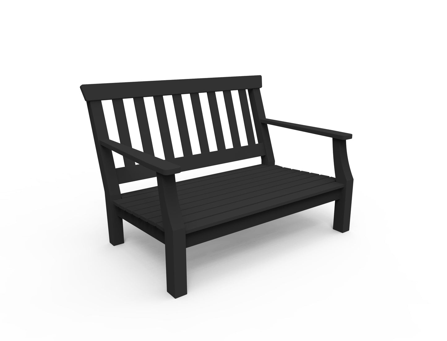 Nantucket Deep Seating Loveseat (Cushions Included) by Seaside Casual Outdoor Loveseat Seaside Casual Furniture Black 