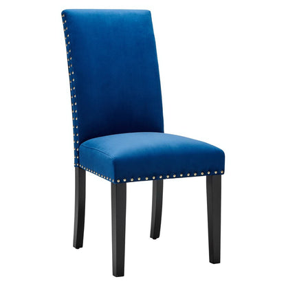 Parcel Performance Velvet Dining Side Chairs (Set of 2) (Navy) by Modway Dining Chair Modway 