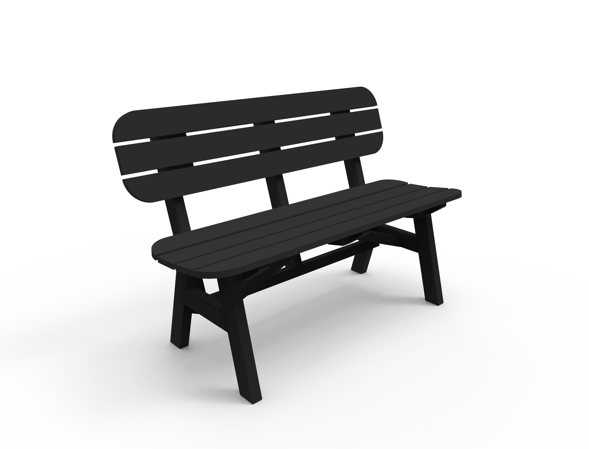 Portsmouth 4' Dining Bench by Seaside Casual Outdoor Bench Seaside Casual Furniture Black No - Fitted Cushion 