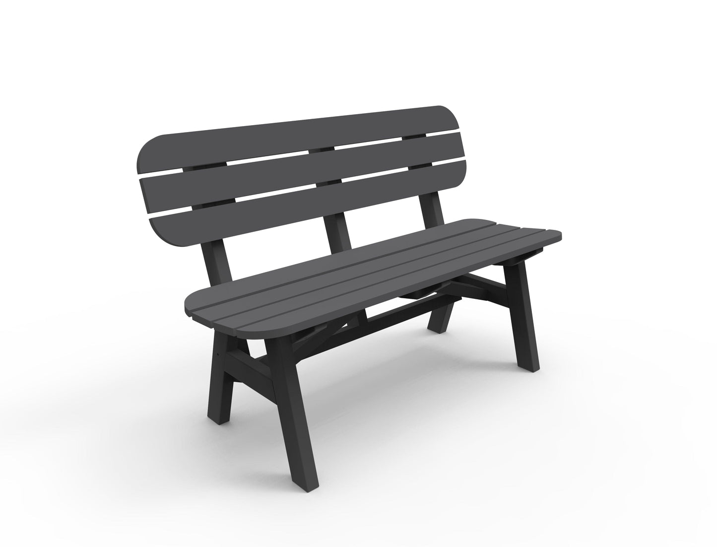 Portsmouth 4' Dining Bench by Seaside Casual Outdoor Bench Seaside Casual Furniture Charcoal No - Fitted Cushion 