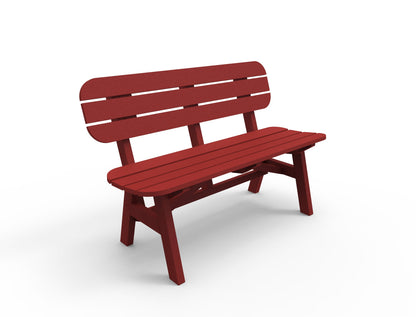 Portsmouth 4' Dining Bench by Seaside Casual Outdoor Bench Seaside Casual Furniture Cherry No - Fitted Cushion 