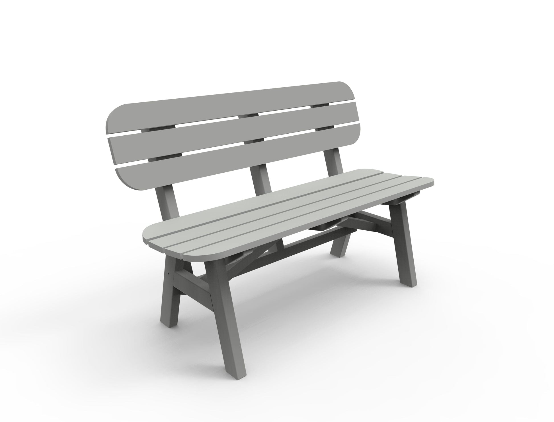 Portsmouth 4' Dining Bench by Seaside Casual Outdoor Bench Seaside Casual Furniture Gray No - Fitted Cushion 