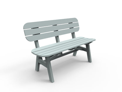 Portsmouth 4' Dining Bench by Seaside Casual Outdoor Bench Seaside Casual Furniture Sage No - Fitted Cushion 