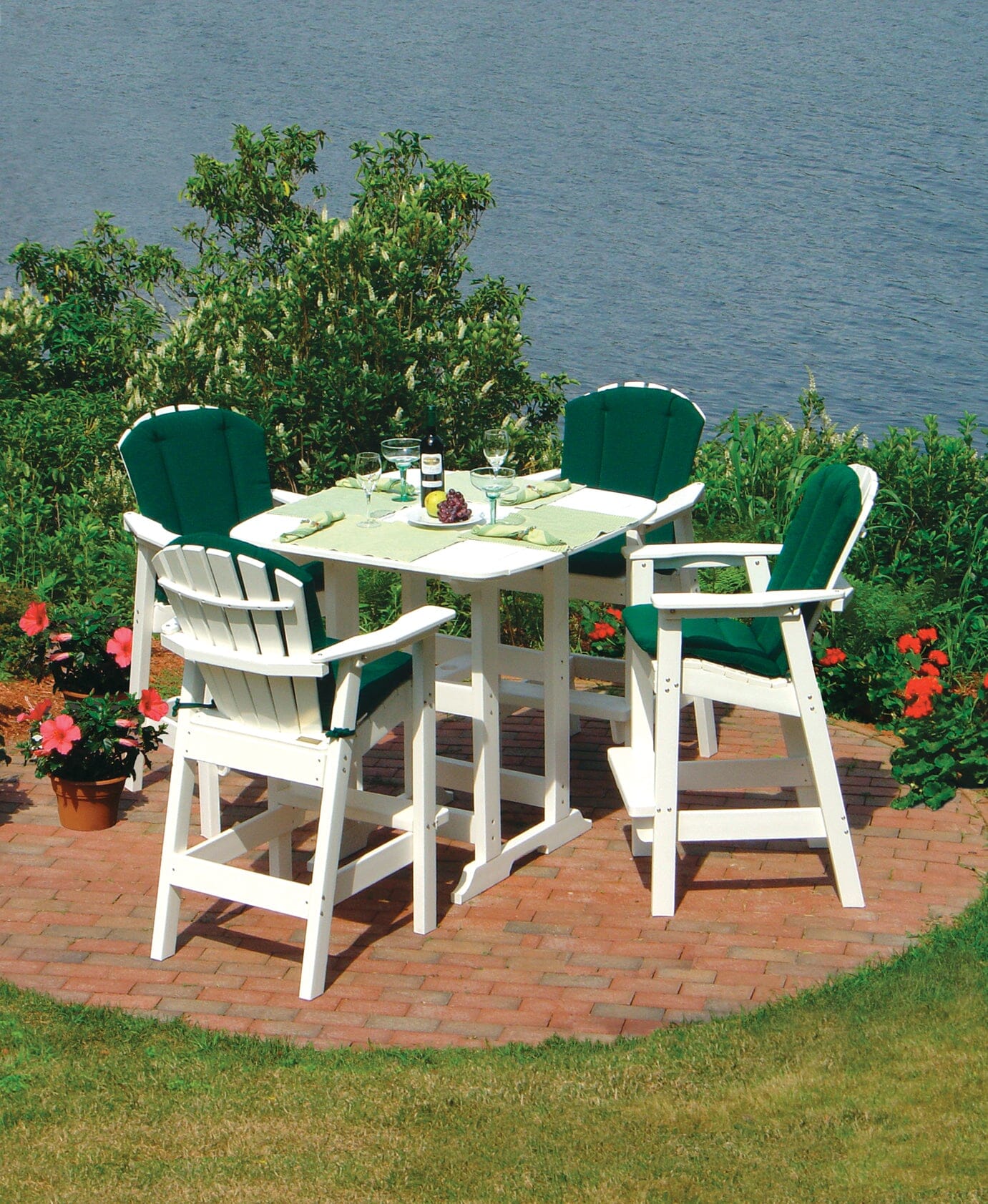 Portsmouth 42" x 42" Square Bar Table by Seaside Casual Outdoor Bar Table Seaside Casual Furniture 