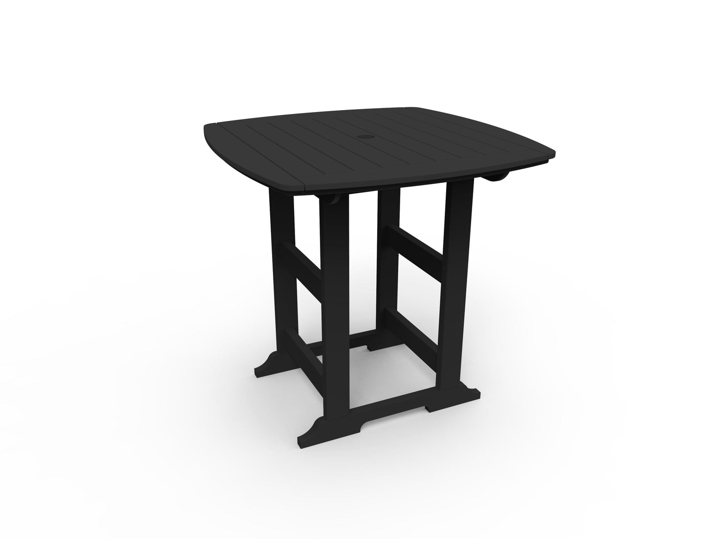 Portsmouth 42" x 42" Square Bar Table by Seaside Casual Outdoor Bar Table Seaside Casual Furniture Black 