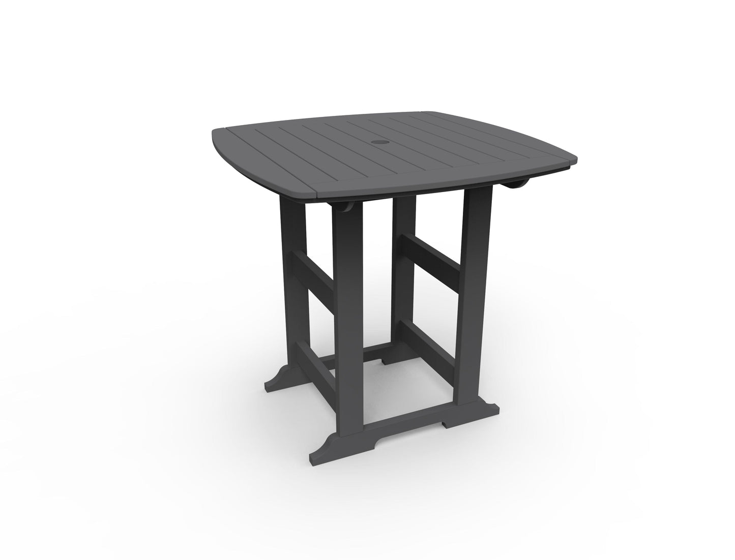 Portsmouth 42" x 42" Square Bar Table by Seaside Casual Outdoor Bar Table Seaside Casual Furniture Charcoal 