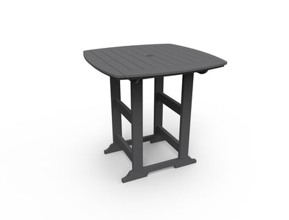Portsmouth 42" x 42" Square Bar Table by Seaside Casual Outdoor Bar Table Seaside Casual Furniture Charcoal 