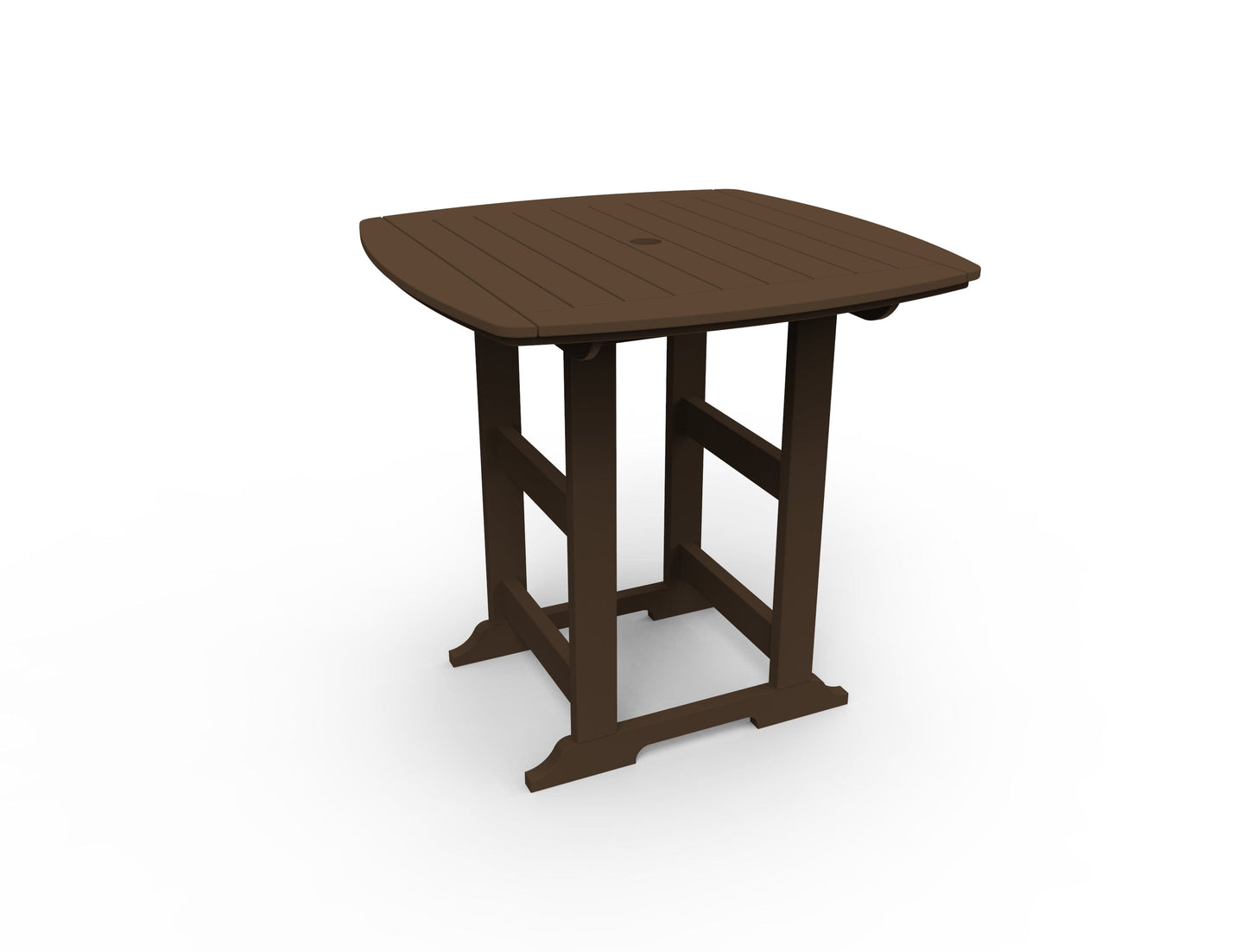 Portsmouth 42" x 42" Square Bar Table by Seaside Casual Outdoor Bar Table Seaside Casual Furniture Chestnut 