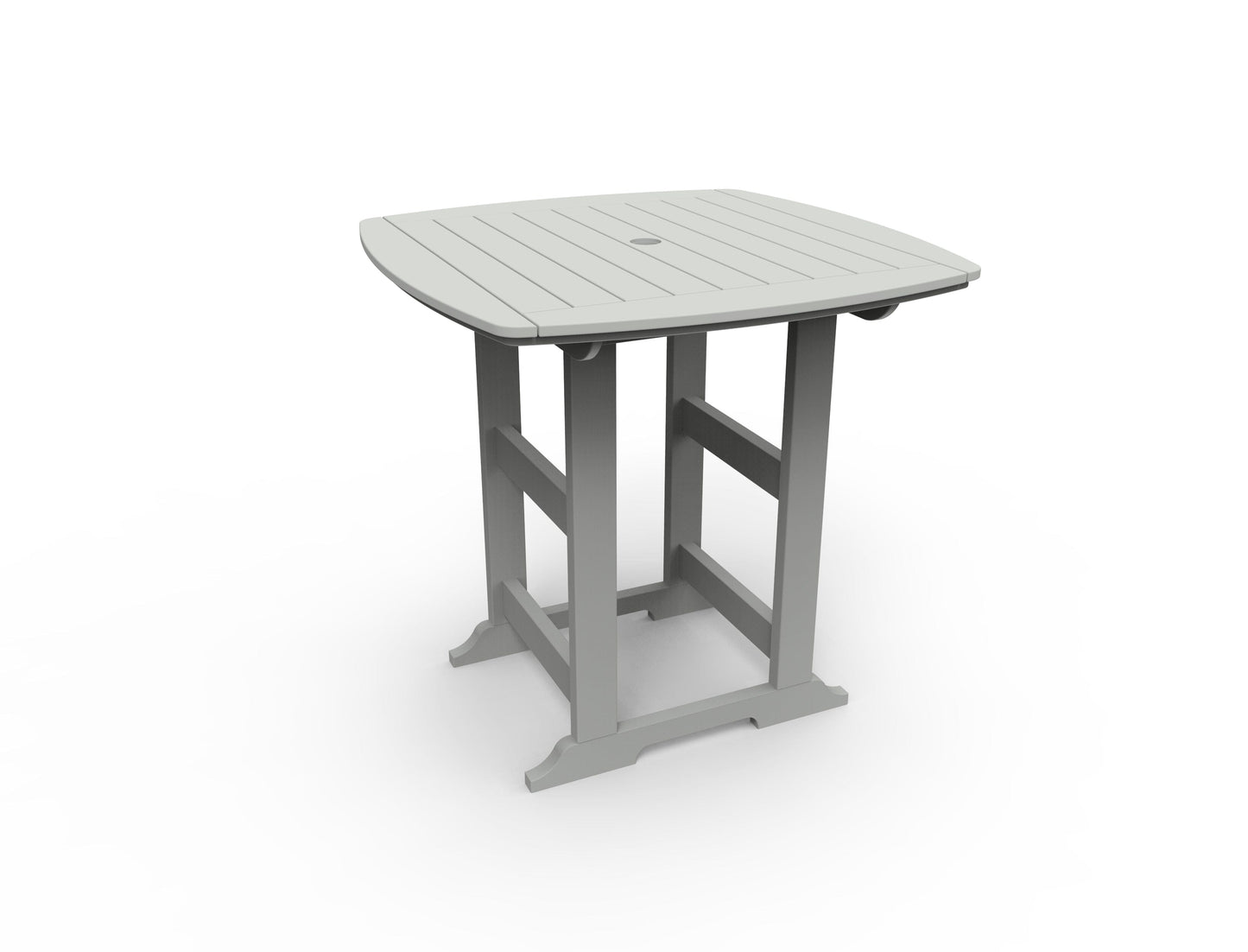 Portsmouth 42" x 42" Square Bar Table by Seaside Casual Outdoor Bar Table Seaside Casual Furniture Gray 
