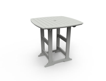 Portsmouth 42" x 42" Square Bar Table by Seaside Casual Outdoor Bar Table Seaside Casual Furniture Gray 
