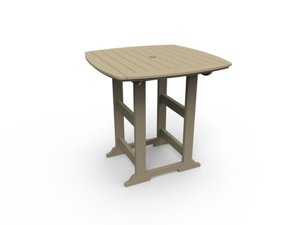 Portsmouth 42" x 42" Square Bar Table by Seaside Casual Outdoor Bar Table Seaside Casual Furniture Natural 