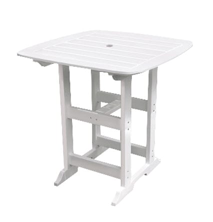 Portsmouth 42" x 42" Square Bar Table by Seaside Casual Outdoor Bar Table Seaside Casual Furniture White 