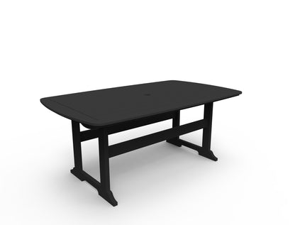 Portsmouth 42" x 72" Rectangular Dining Table by Seaside Casual Outdoor Dining Table Seaside Casual Furniture Black 