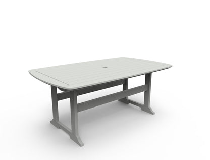 Portsmouth 42" x 72" Rectangular Dining Table by Seaside Casual Outdoor Dining Table Seaside Casual Furniture Gray 