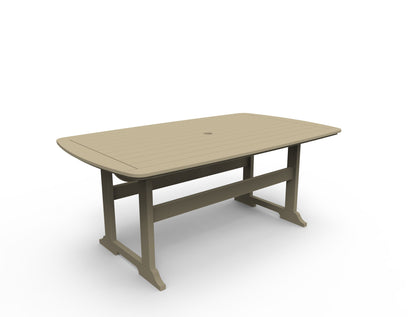 Portsmouth 42" x 72" Rectangular Dining Table by Seaside Casual Outdoor Dining Table Seaside Casual Furniture Natural 