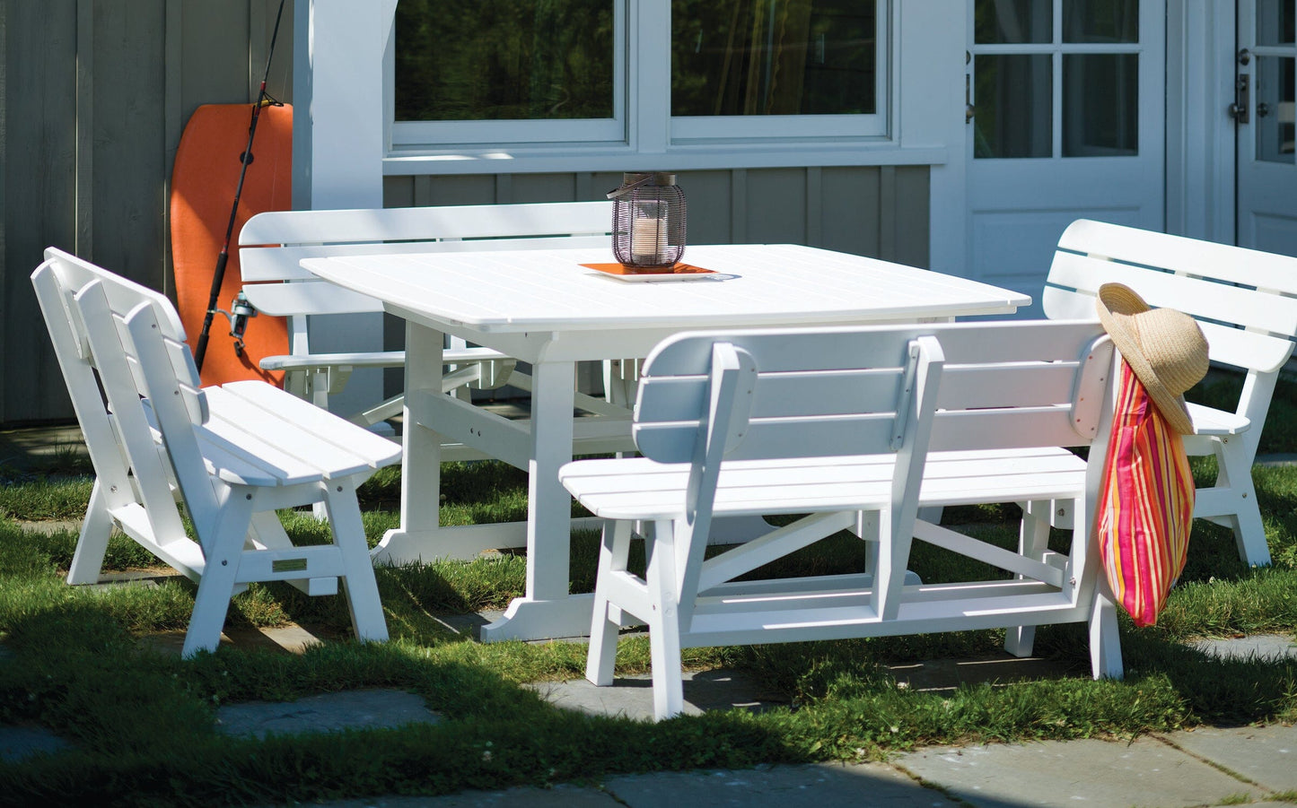 Portsmouth 56" x 56" Square Dining Table by Seaside Casual Outdoor Dining Table Seaside Casual Furniture 