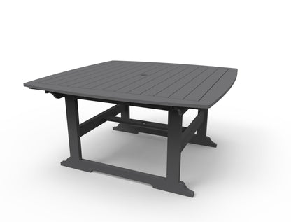 Portsmouth 56" x 56" Square Dining Table by Seaside Casual Outdoor Dining Table Seaside Casual Furniture Charcoal 
