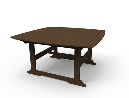 Portsmouth 56" x 56" Square Dining Table by Seaside Casual Outdoor Dining Table Seaside Casual Furniture Chestnut 