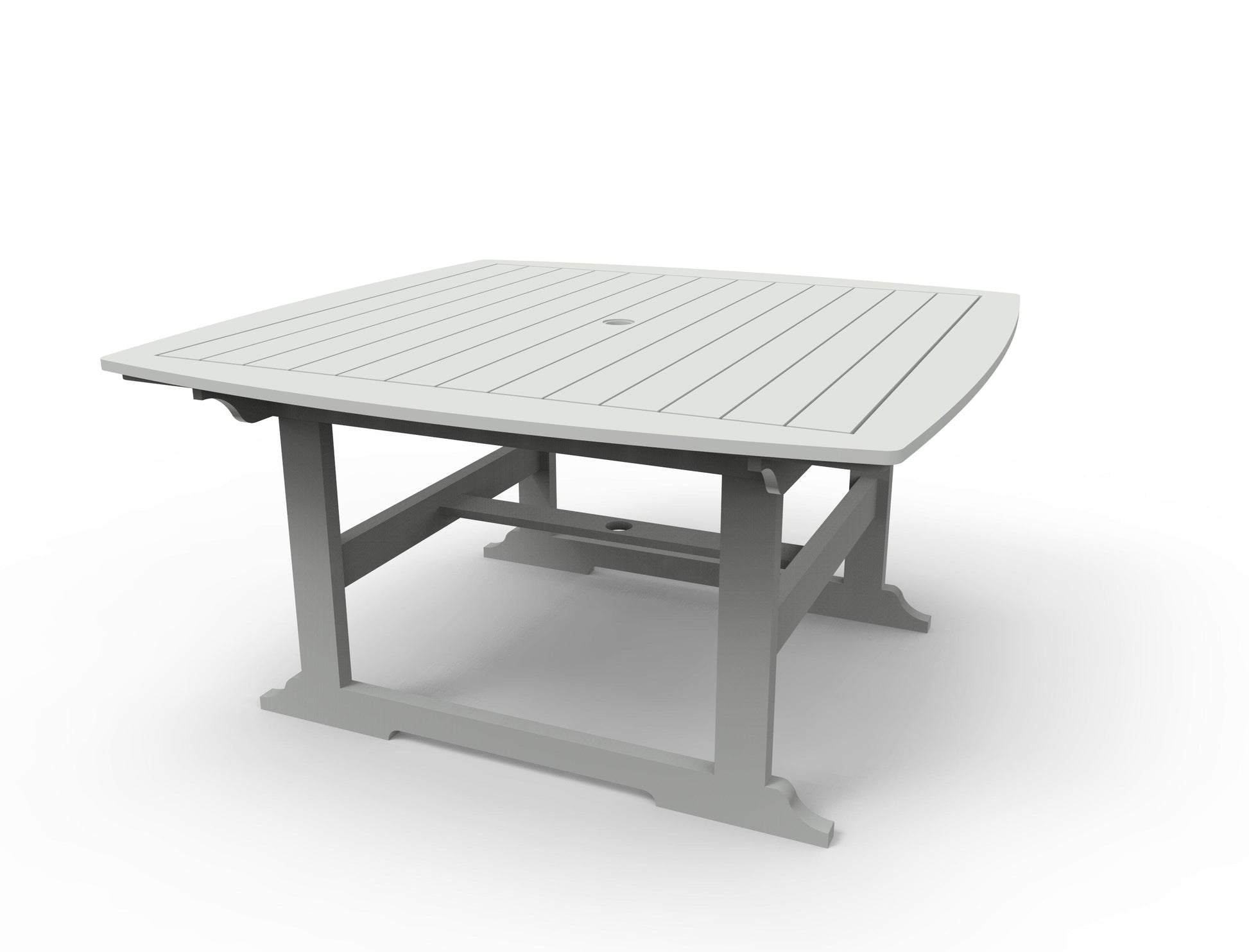 Portsmouth 56" x 56" Square Dining Table by Seaside Casual Outdoor Dining Table Seaside Casual Furniture Gray 