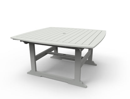 Portsmouth 56" x 56" Square Dining Table by Seaside Casual Outdoor Dining Table Seaside Casual Furniture Gray 