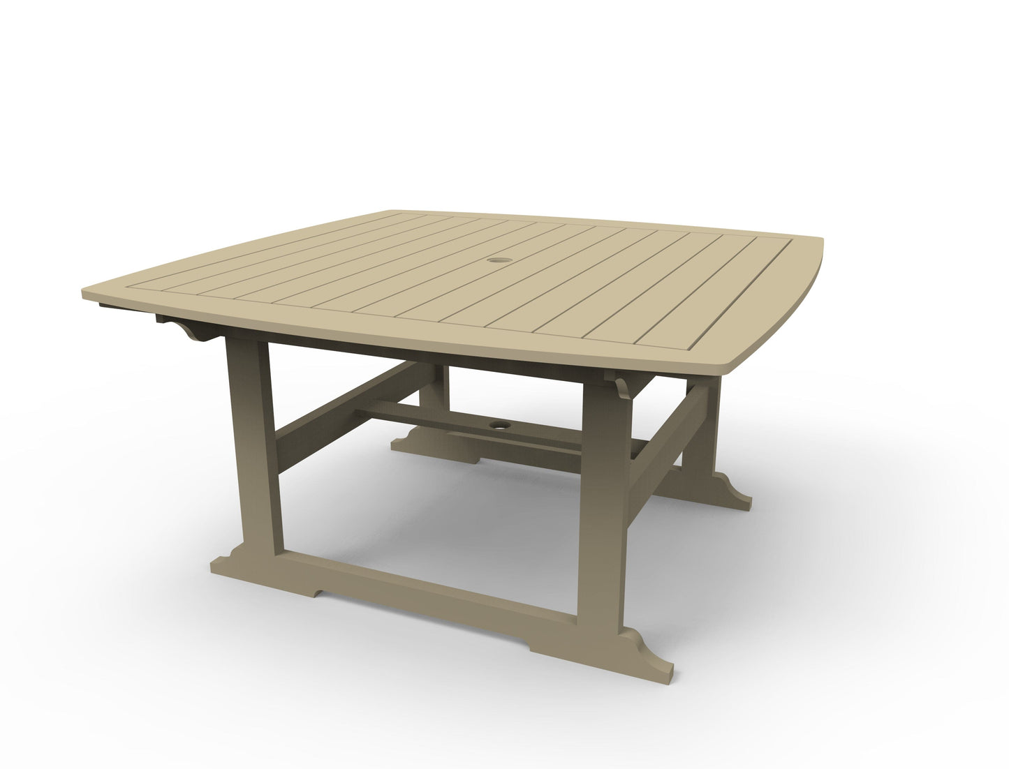 Portsmouth 56" x 56" Square Dining Table by Seaside Casual Outdoor Dining Table Seaside Casual Furniture Natural 