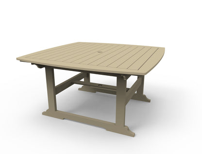 Portsmouth 56" x 56" Square Dining Table by Seaside Casual Outdoor Dining Table Seaside Casual Furniture Natural 