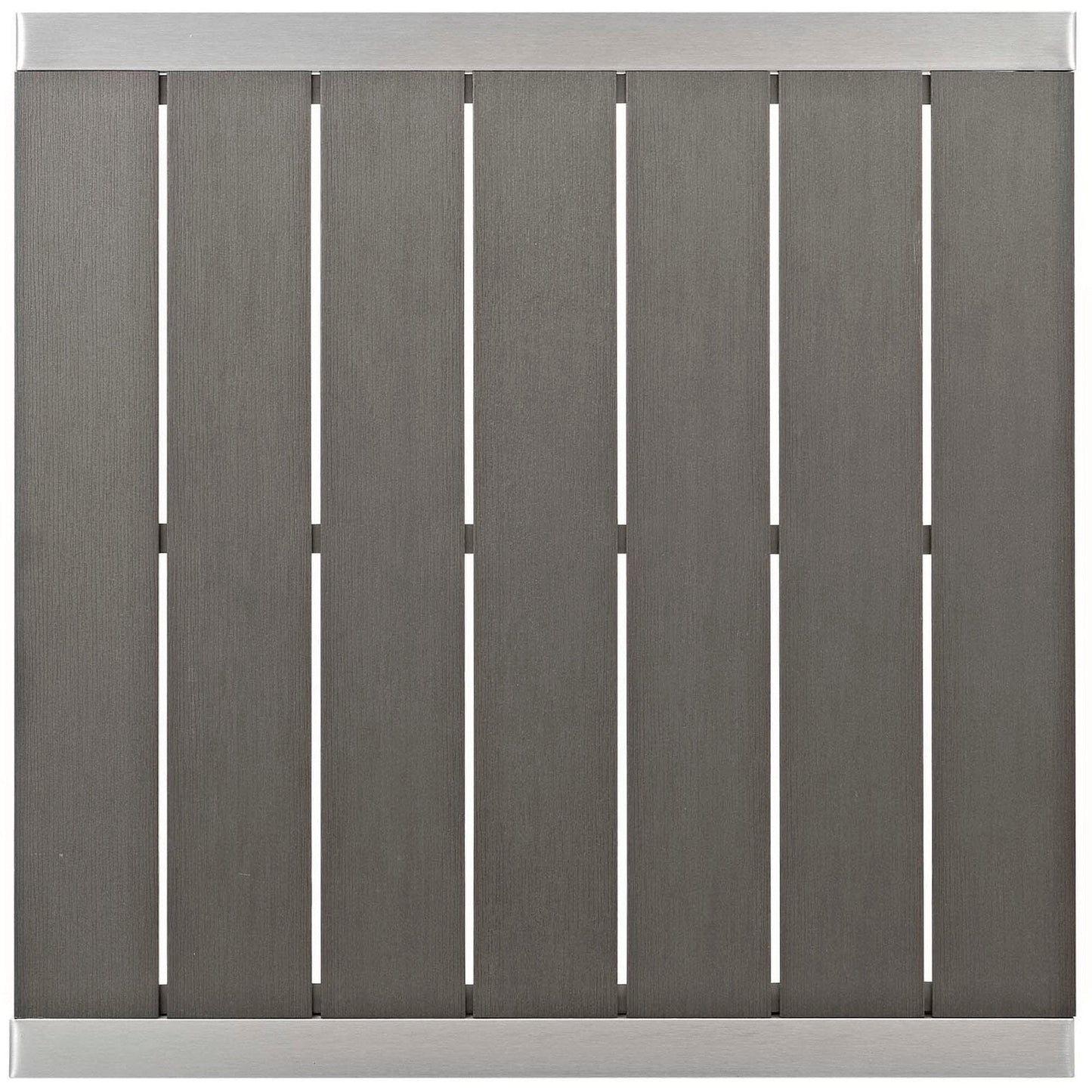 Shore 3 Piece Outdoor Patio Aluminum Pub Set in Silver Gray by Modway Bar Set Modway 