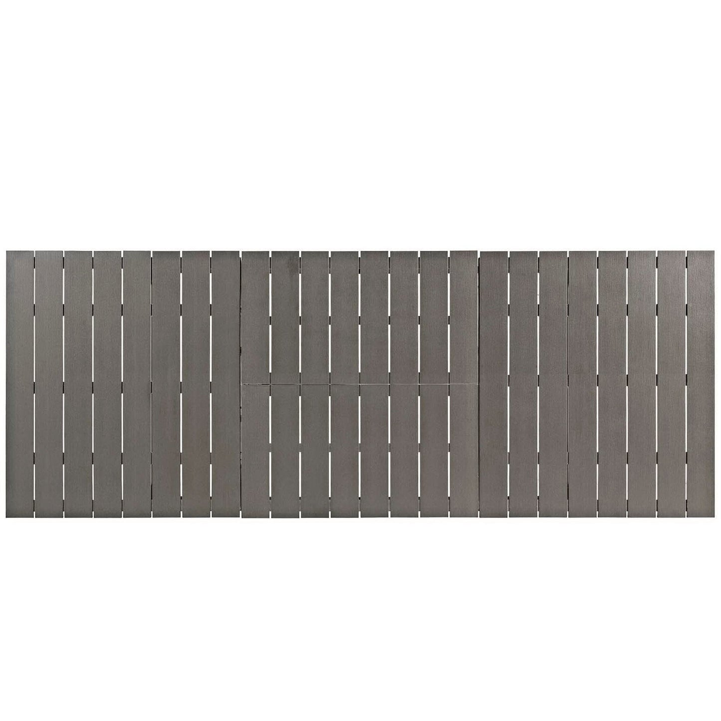 Shore 9 Piece Outdoor Patio Aluminum Dining Set in Silver Black by Modway Dining Set Modway 