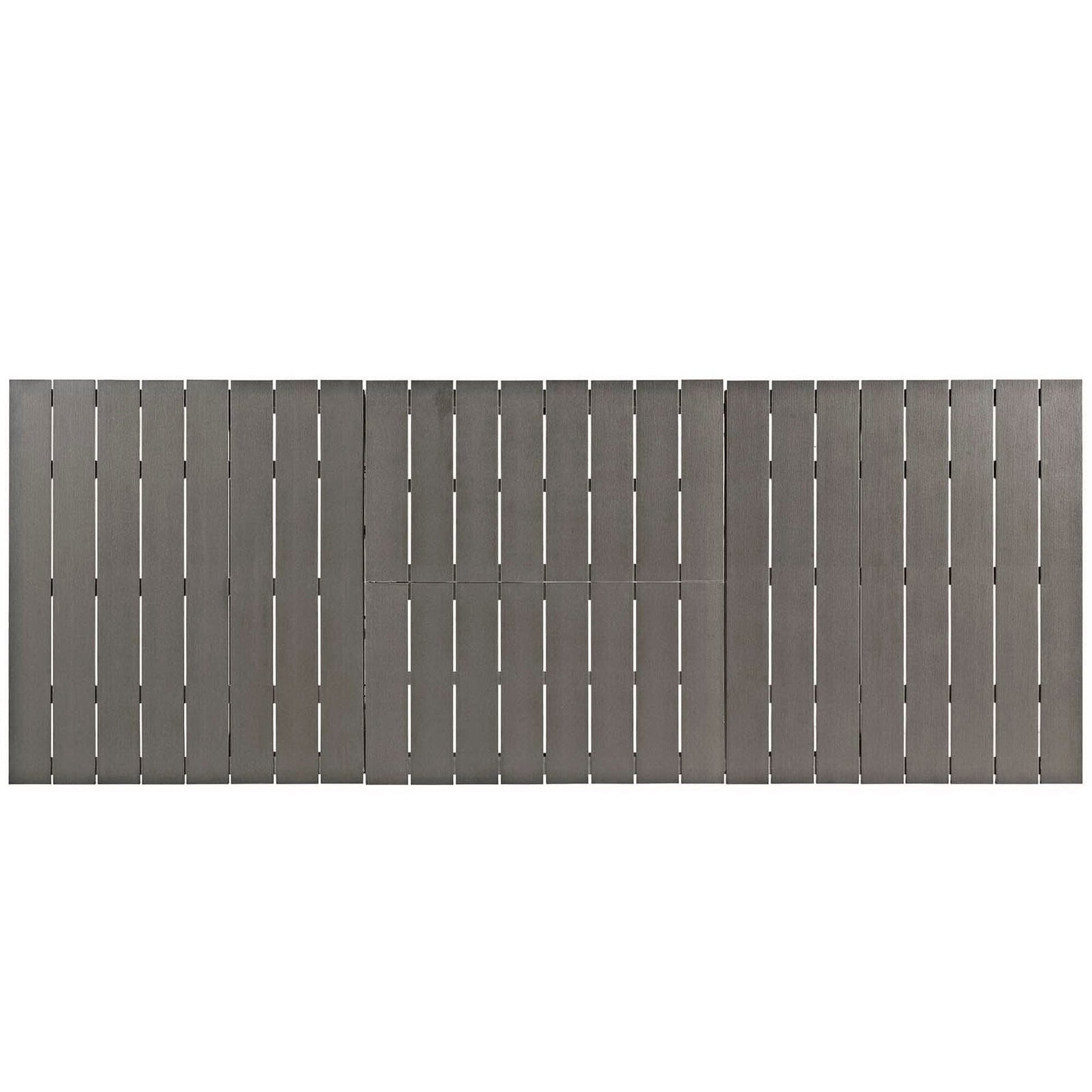 Shore 9 Piece Outdoor Patio Aluminum Dining Set in Silver Black by Modway Dining Set Modway 