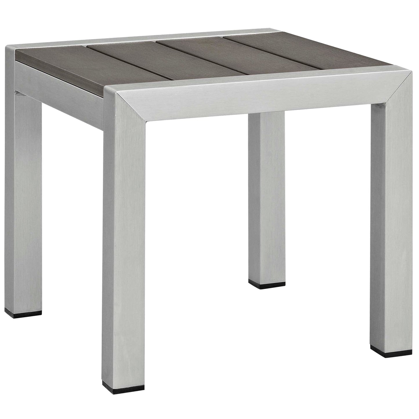 Shore Aluminum 3-Piece Bistro Conversation Set - Silver Gray by Modway Conversation Set Modway 